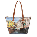 Borsa Donna Y NOT a Spalla YES-396 Stampa Rainbow Rome