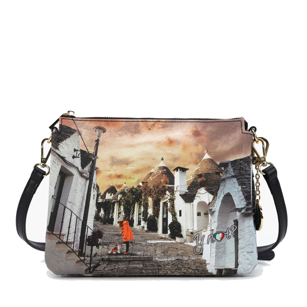 Borsa Donna Y NOT a Tracolla Tre Scomparti YES-399 Life in Trulli