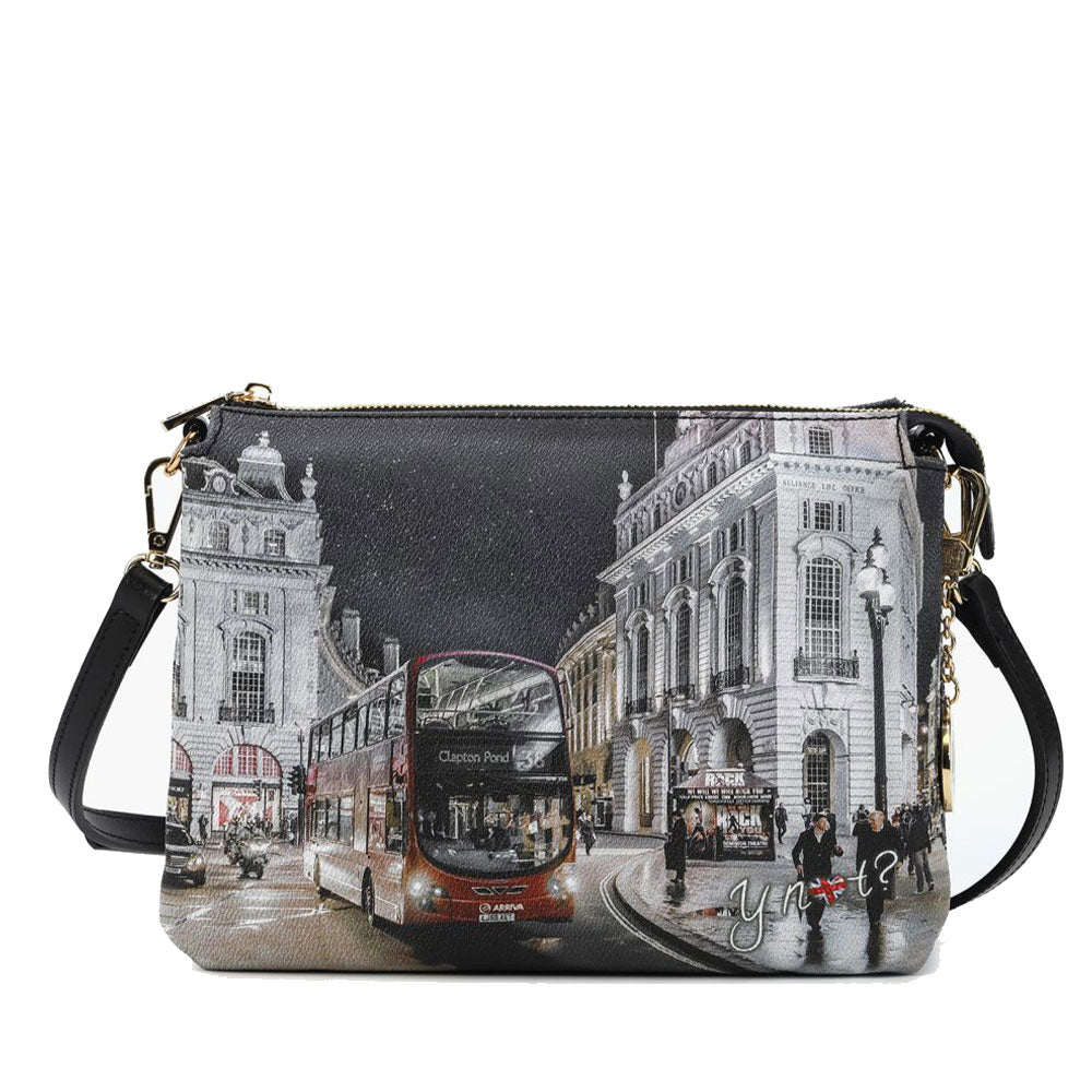 Borsa Donna Y NOT a Tracolla Tre Scomparti YES-399 London By Night