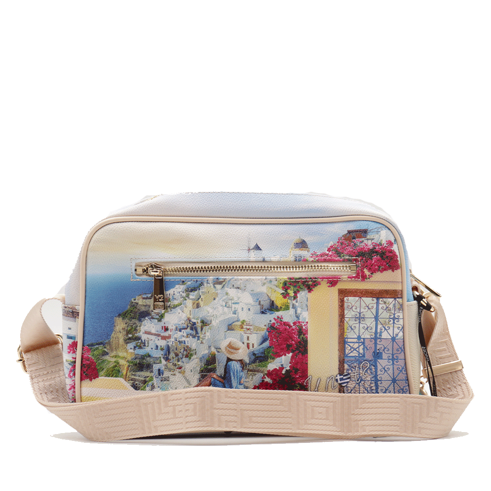 Borsa Donna a Tracolla Y NOT YES-440 stampa Greek Summer