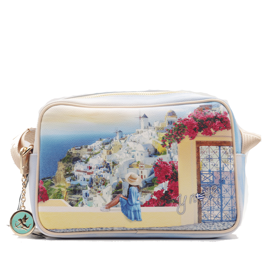 Borsa Donna a Tracolla Y NOT YES-440 stampa Greek Summer
