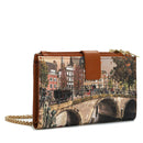 Y Not Damen-Clutch, Kartenhalter und Handyhalter mit Autumn River-Print YES-456