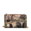 Y Not Damen-Clutch, Kartenhalter und Handyhalter mit Autumn River-Print YES-456