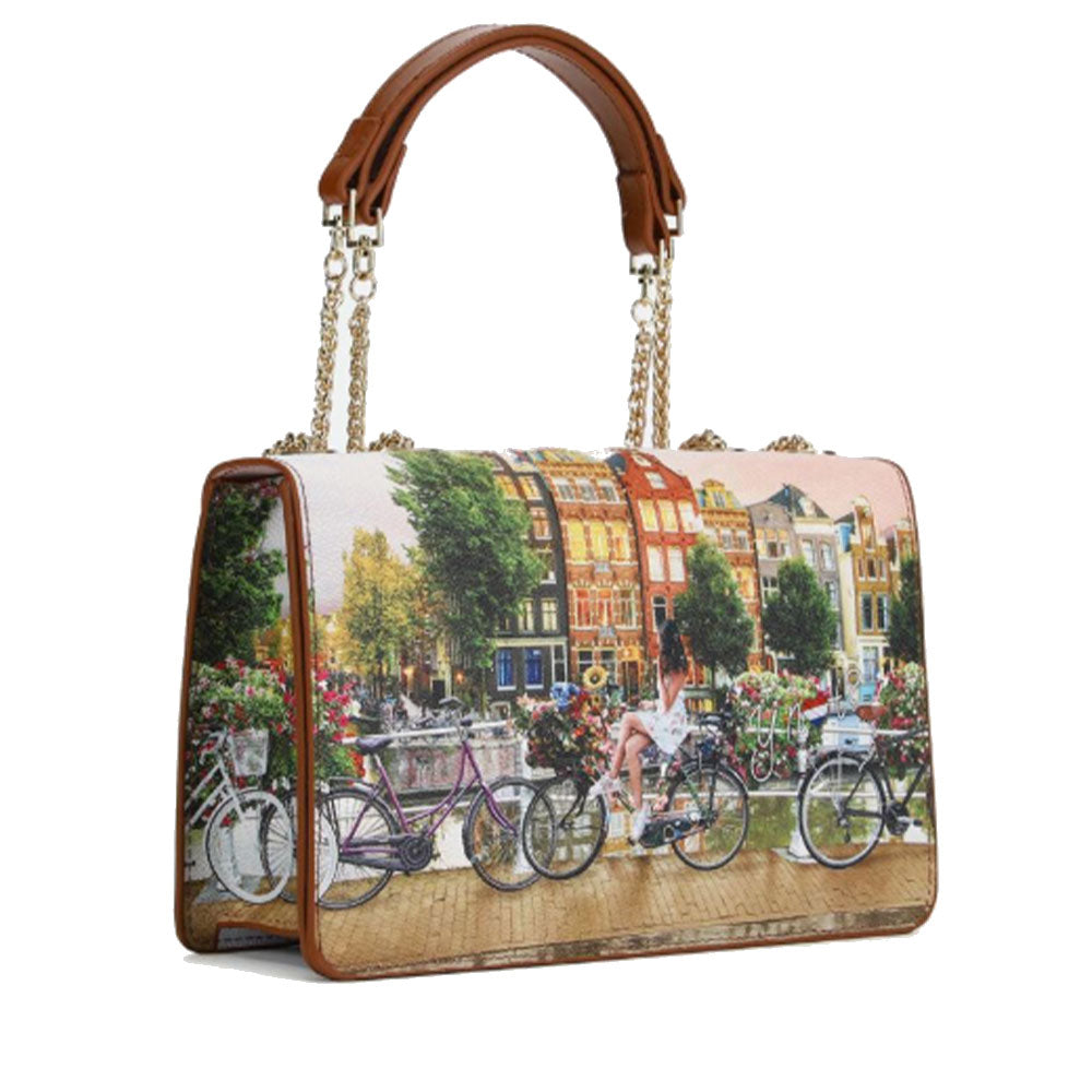 Borsa Donna a Spalla Y NOT YES-471 Flower River