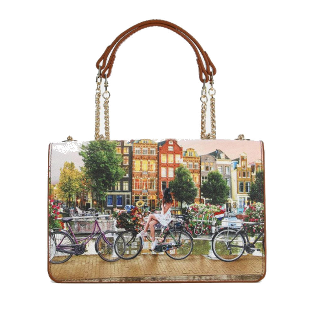 Borsa Donna a Spalla Y NOT YES-471 Flower River