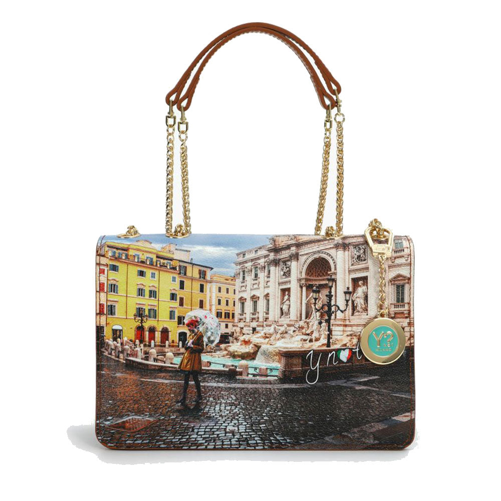 Borsa Donna a Spalla Y NOT YES-471 Rainbow Rome