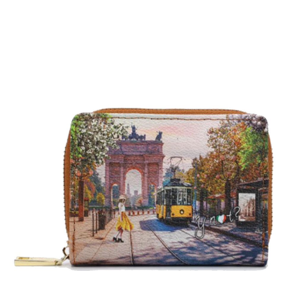 Portafoglio Donna Piccolo Y NOT YES-562 Stampa Spring in Milan