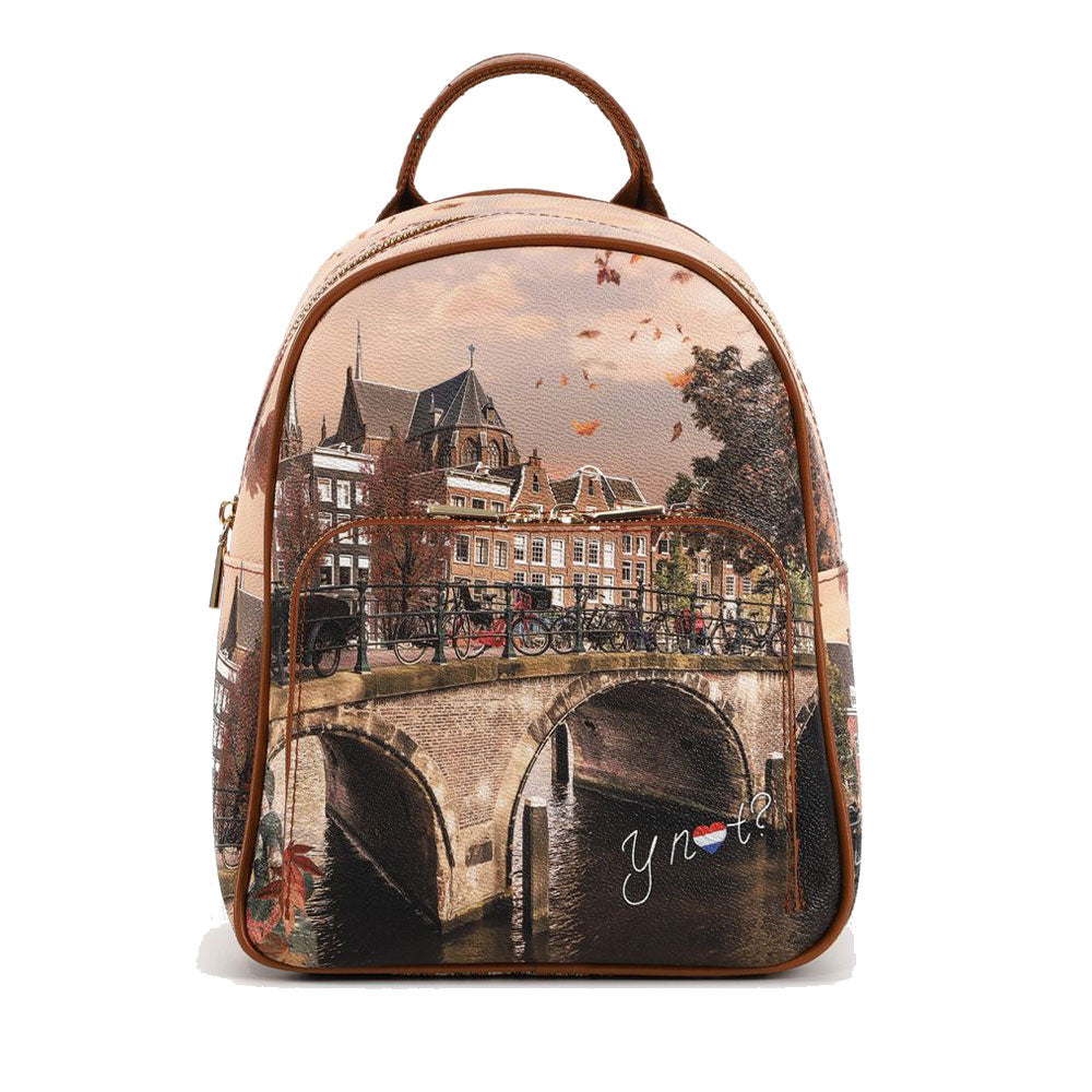 Y NOT YES-578 Damenrucksack mit Autumn River-Aufdruck