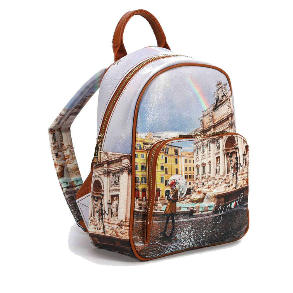 Y NOT YES-578 Damenrucksack mit Rainbow Rome-Aufdruck