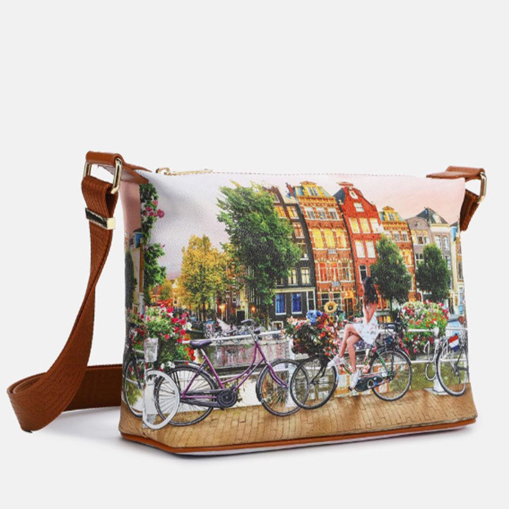 Borsa Donna Hobo Y NOT a Tracolla YES-592 Flower River