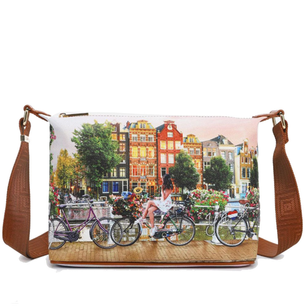 Borsa Donna Hobo Y NOT a Tracolla YES-592 Flower River