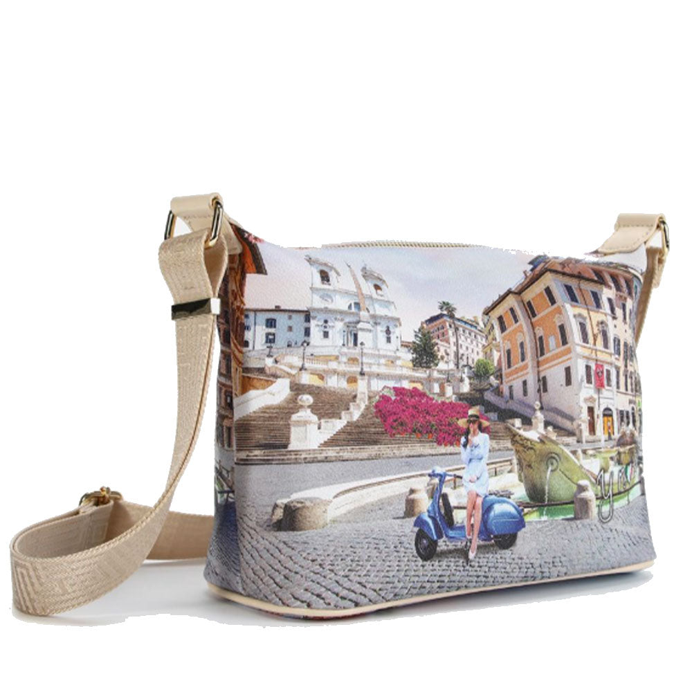 Borsa Donna Hobo  Y NOT a Tracolla YES-592 Vacanza Romana