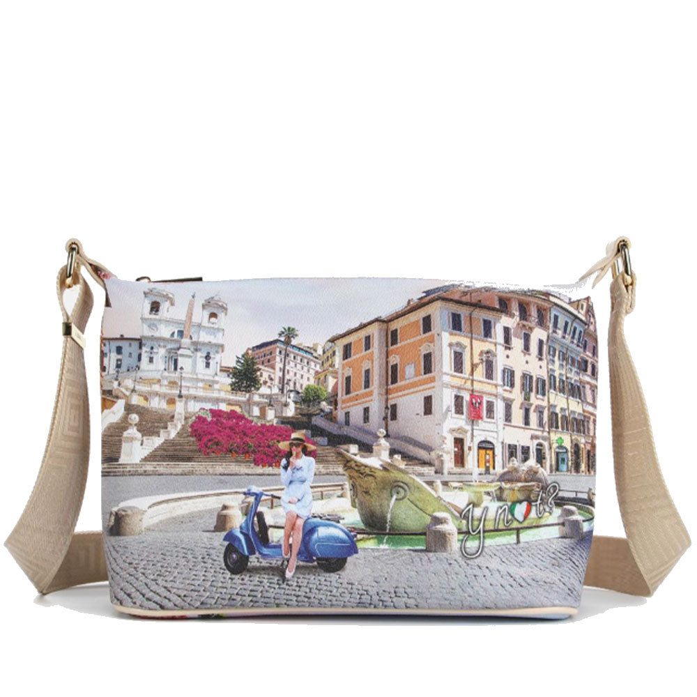 Borsa Donna Hobo  Y NOT a Tracolla YES-592 Vacanza Romana