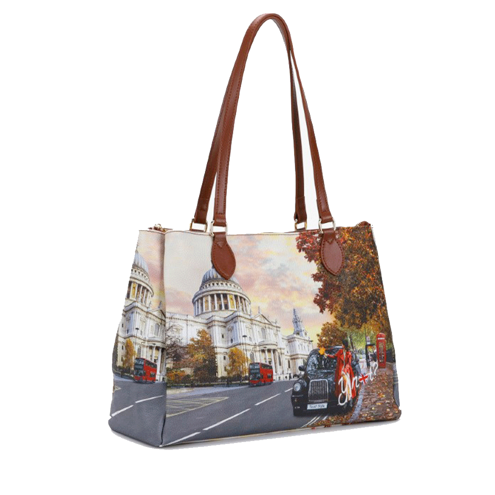 Borsa Donna a Spalla Y NOT Stampa London Tourist - YES-594