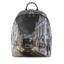 Y NOT Damenrucksack mit zwei Fächern YES-601 London By Night Print