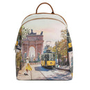 Zaino Donna Y NOT con Due Scomparti YES-601 Stampa Spring in Milan