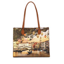 Borsa Donna Shopper a Spalla Y NOT YES-602 stampa Christmas Venice