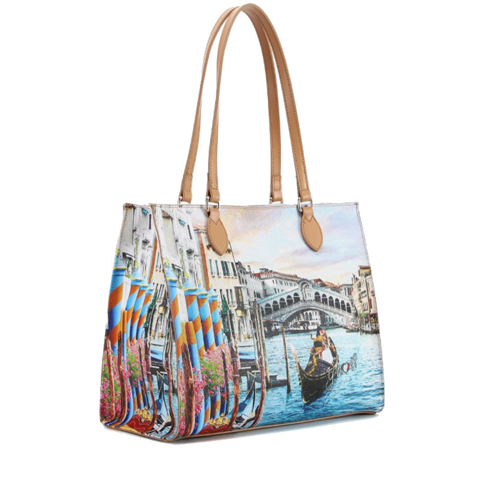 Borsa Donna Shopper a Spalla Y NOT YES-602 stampa Dream in Venice