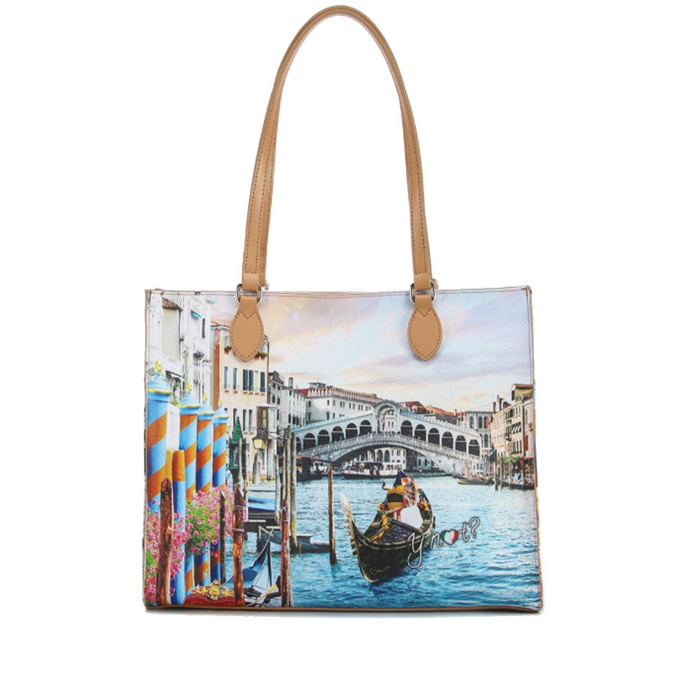 Borsa Donna Shopper a Spalla Y NOT YES-602 stampa Dream in Venice