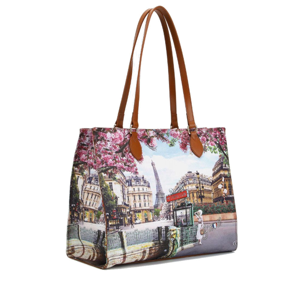 Borsa Donna Shopper a Spalla Y NOT YES-602 stampa Emily in Paris