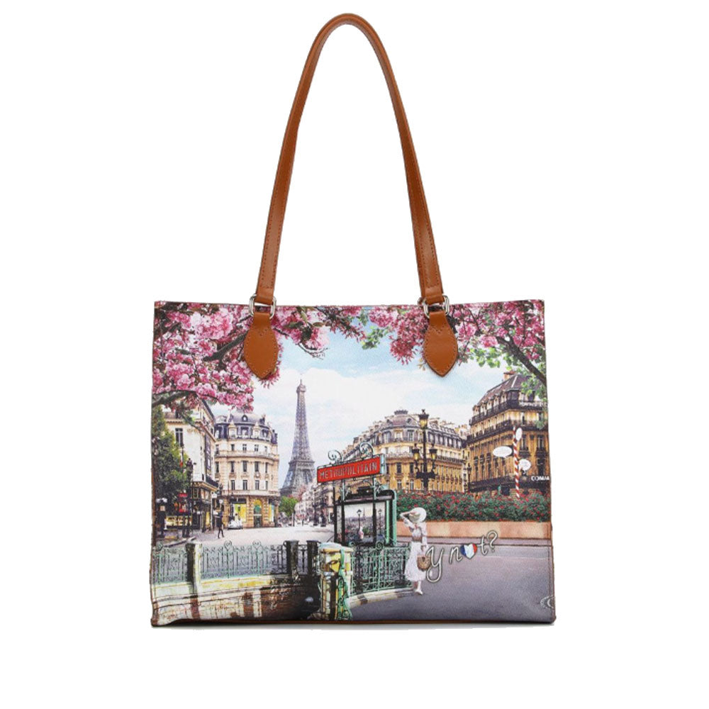 Borsa Donna Shopper a Spalla Y NOT YES-602 stampa Emily in Paris