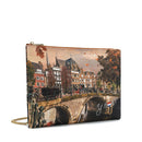 Y NOT Clutch Damentasche mit Kettenschultergurt YES-605 Autumn River