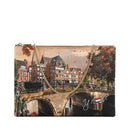 Y NOT Clutch Damentasche mit Kettenschultergurt YES-605 Autumn River