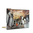 Y NOT Clutch Damentasche mit Kettenschultergurt YES-605 Life in Trulli