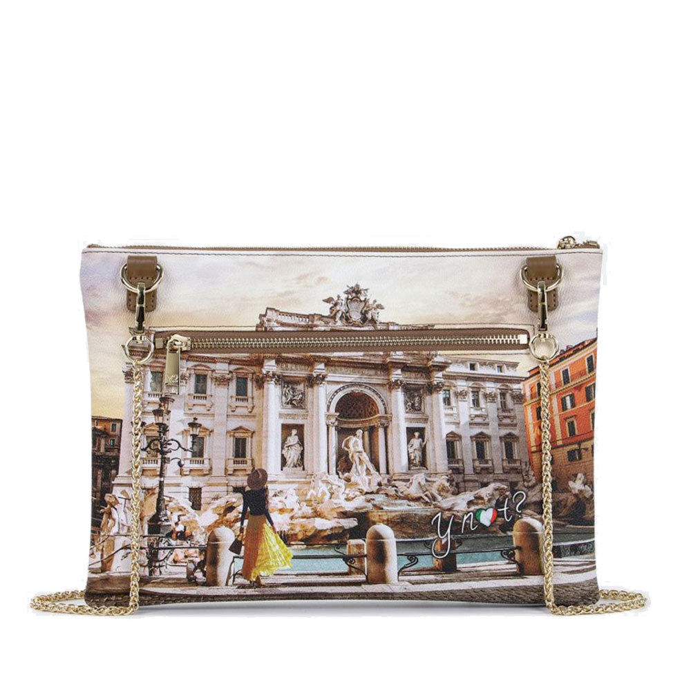 Borsa Donna Y NOT Clutch con Tracolla in Catena YES-605 Lost in Rome