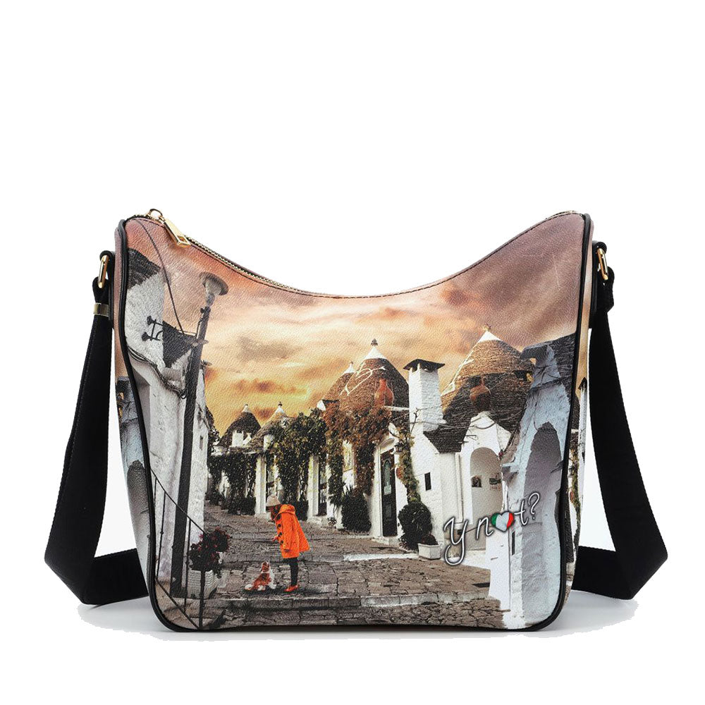 Borsa Donna  Y NOT Hobo Large a Tracolla YES-606 Life in Trulli
