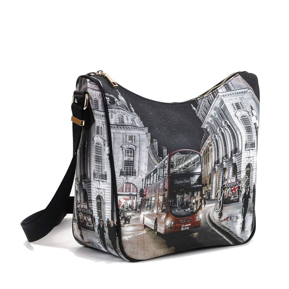 Borsa Donna  Y NOT Hobo Large a Tracolla YES-606 London By Night