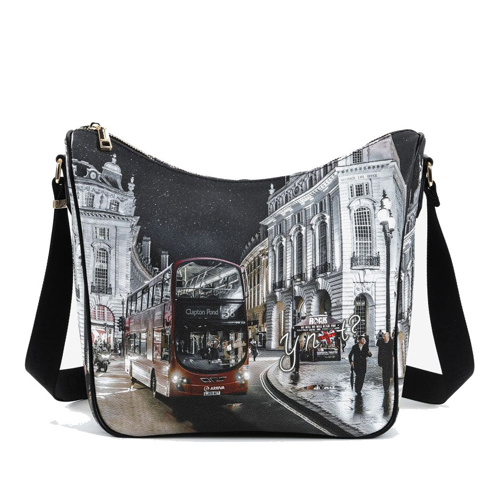 Borsa Donna  Y NOT Hobo Large a Tracolla YES-606 London By Night