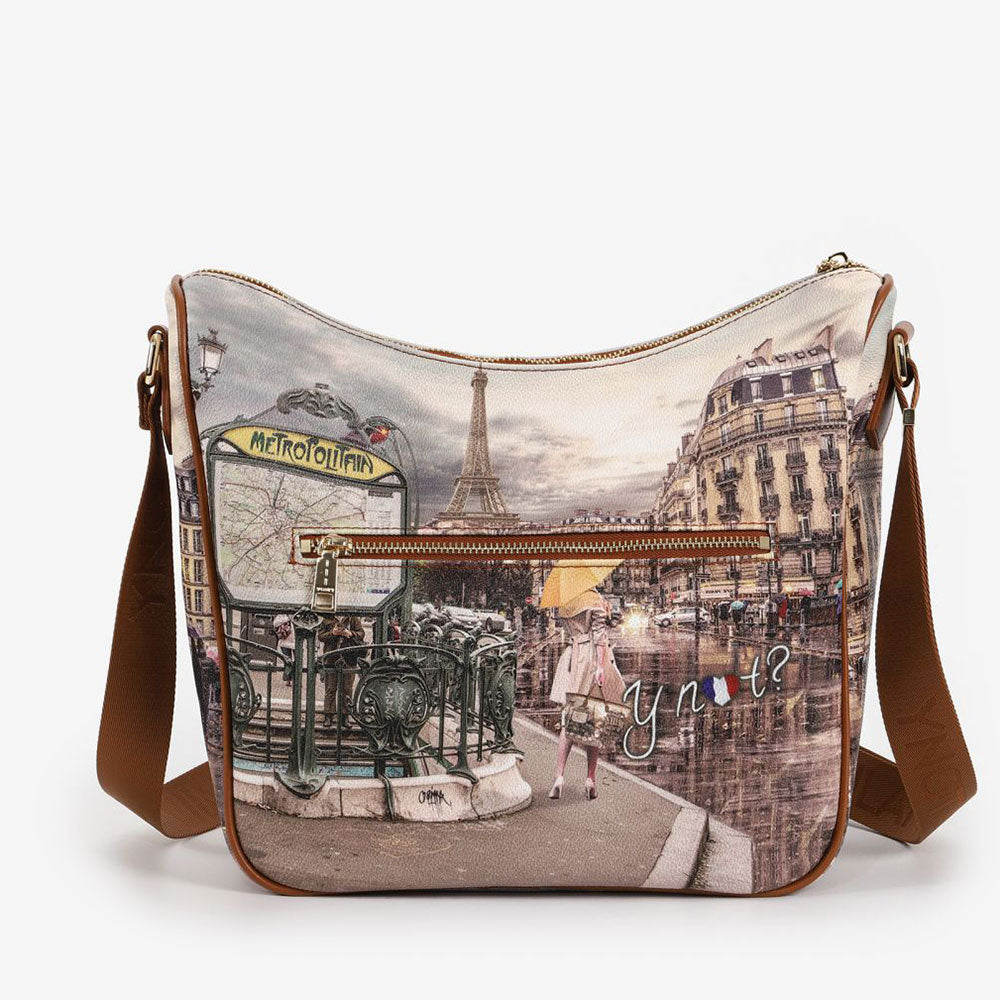 Borsa Donna  Y NOT Hobo Large a Tracolla YES-606 Metrò Paris