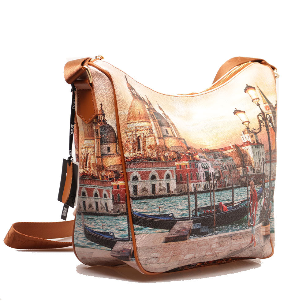Y NOT Damen Hobo Große Umhängetasche YES-606 Venice Sunset
