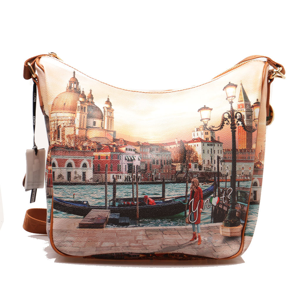 Y NOT Damen Hobo Große Umhängetasche YES-606 Venice Sunset