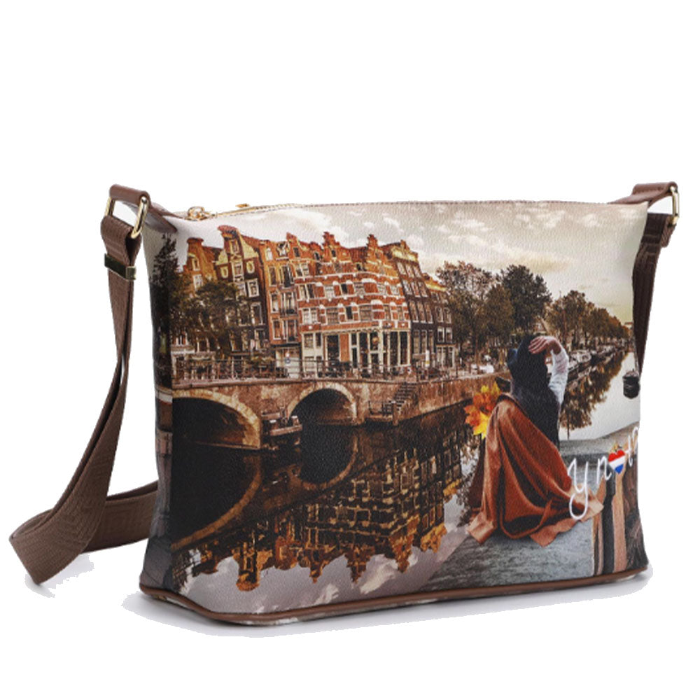 Borsa Donna Y NOT Hobo Easy Large a Tracolla YES-607 Autumn In Holland