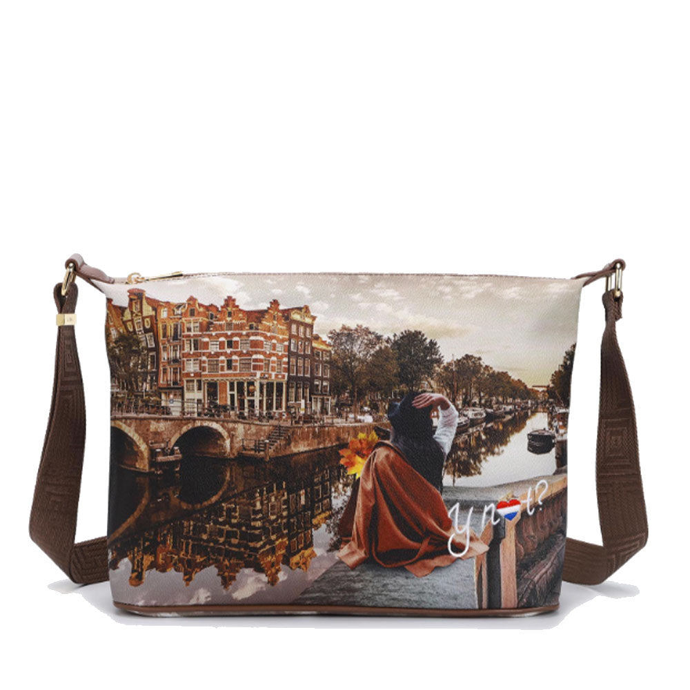 Borsa Donna Y NOT Hobo Easy Large a Tracolla YES-607 Autumn In Holland