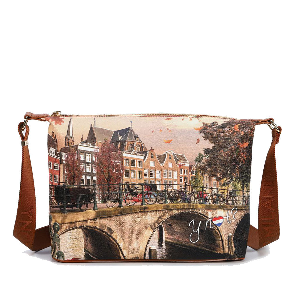 Borsa Donna Y NOT Hobo Easy Large a Tracolla YES-607 Autumn River