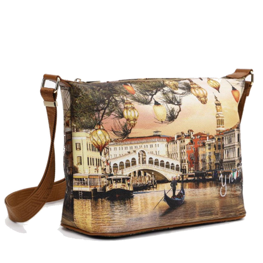Borsa Donna Y NOT Hobo Easy Large a Tracolla YES-607 Christmas Venice