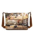 Y NOT Damen Hobo Easy Große Schultertasche YES-607 Christmas Venice