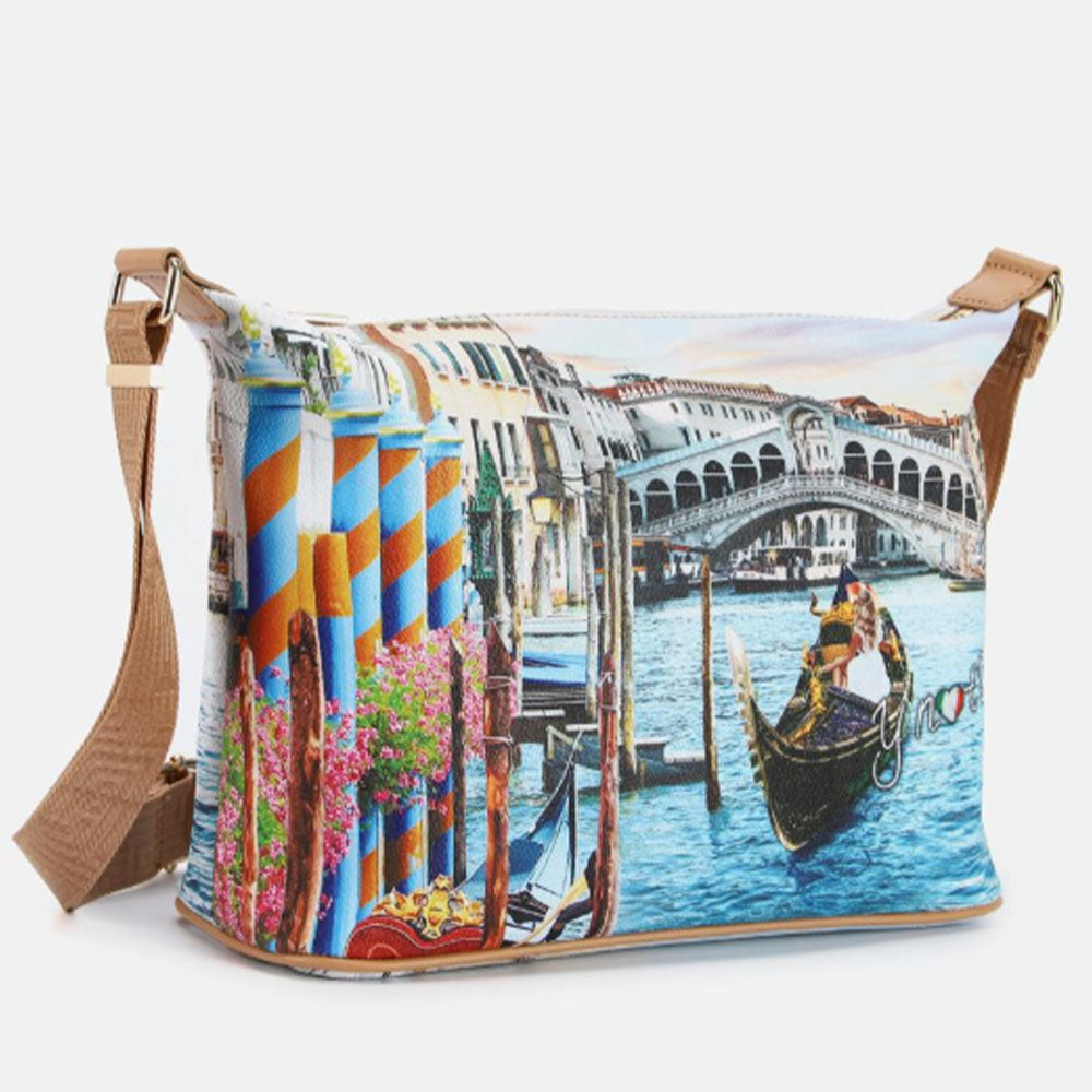 Borsa Donna Y NOT Hobo Easy Large a Tracolla YES-607 Dream in Venice