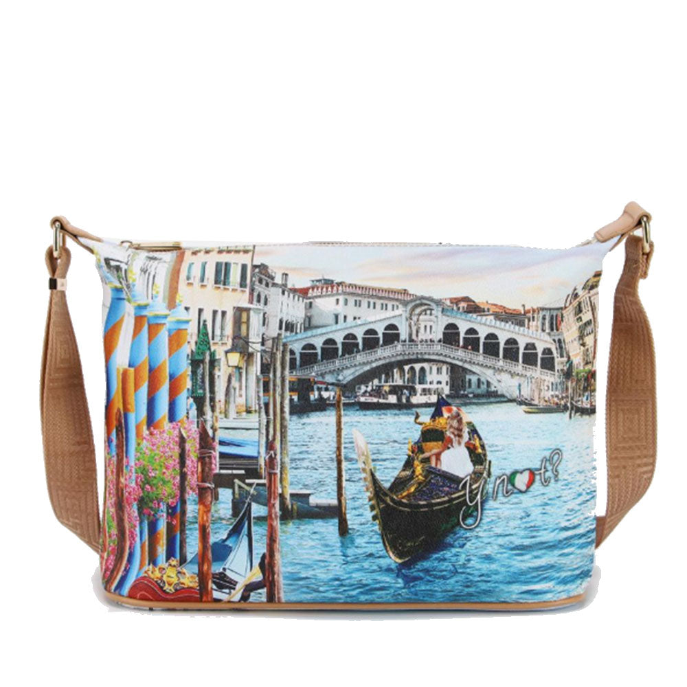 Borsa Donna Y NOT Hobo Easy Large a Tracolla YES-607 Dream in Venice