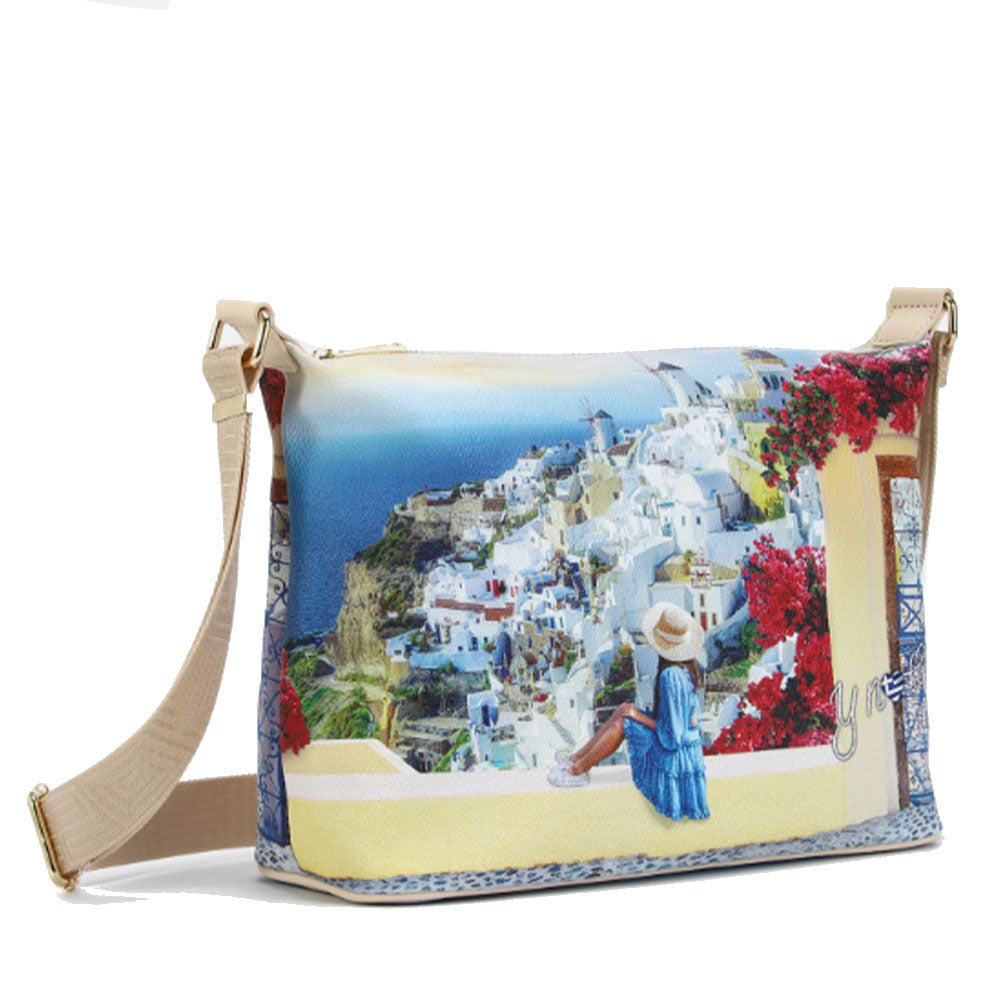 Borsa Donna Y NOT Hobo Easy Large a Tracolla YES-607 Greek Summer