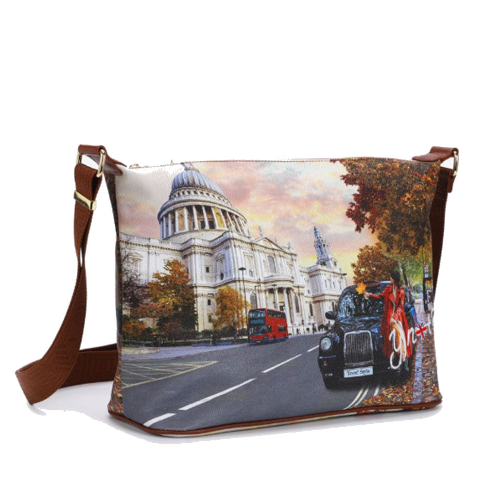 Borsa Donna Y NOT Hobo Easy Large a Tracolla YES-607 London Tourist