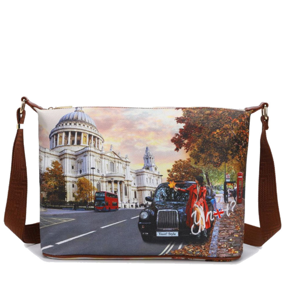Borsa Donna Y NOT Hobo Easy Large a Tracolla YES-607 London Tourist