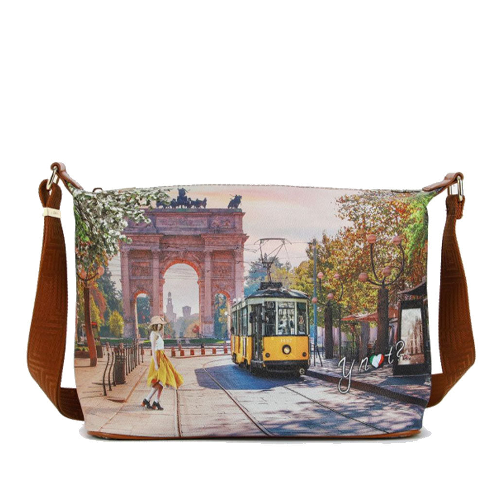 Borsa Donna Y NOT Hobo Easy Large a Tracolla YES-607 Spring in Milan