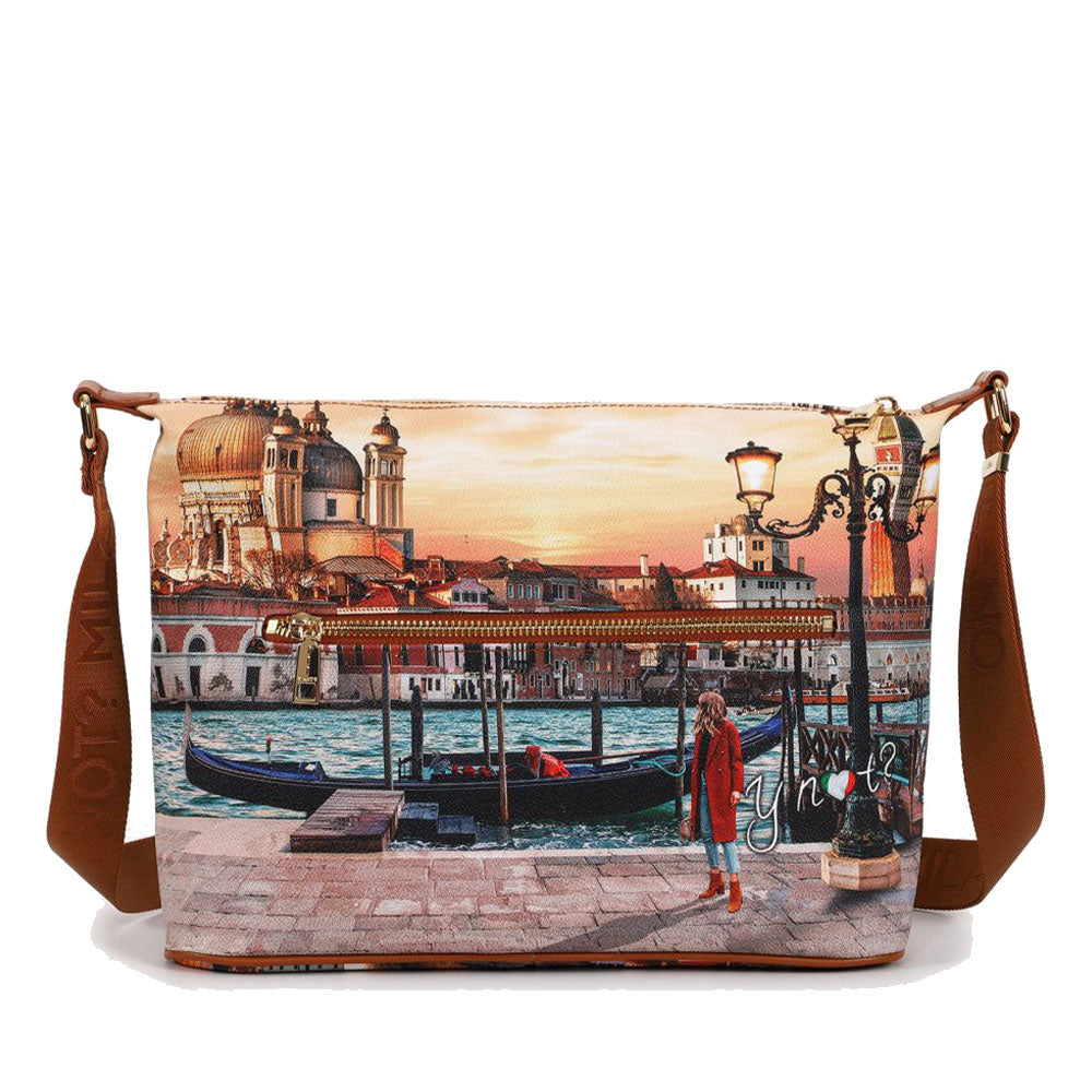 Y NOT Damen Hobo Easy Große Umhängetasche YES-607 Venice Sunset