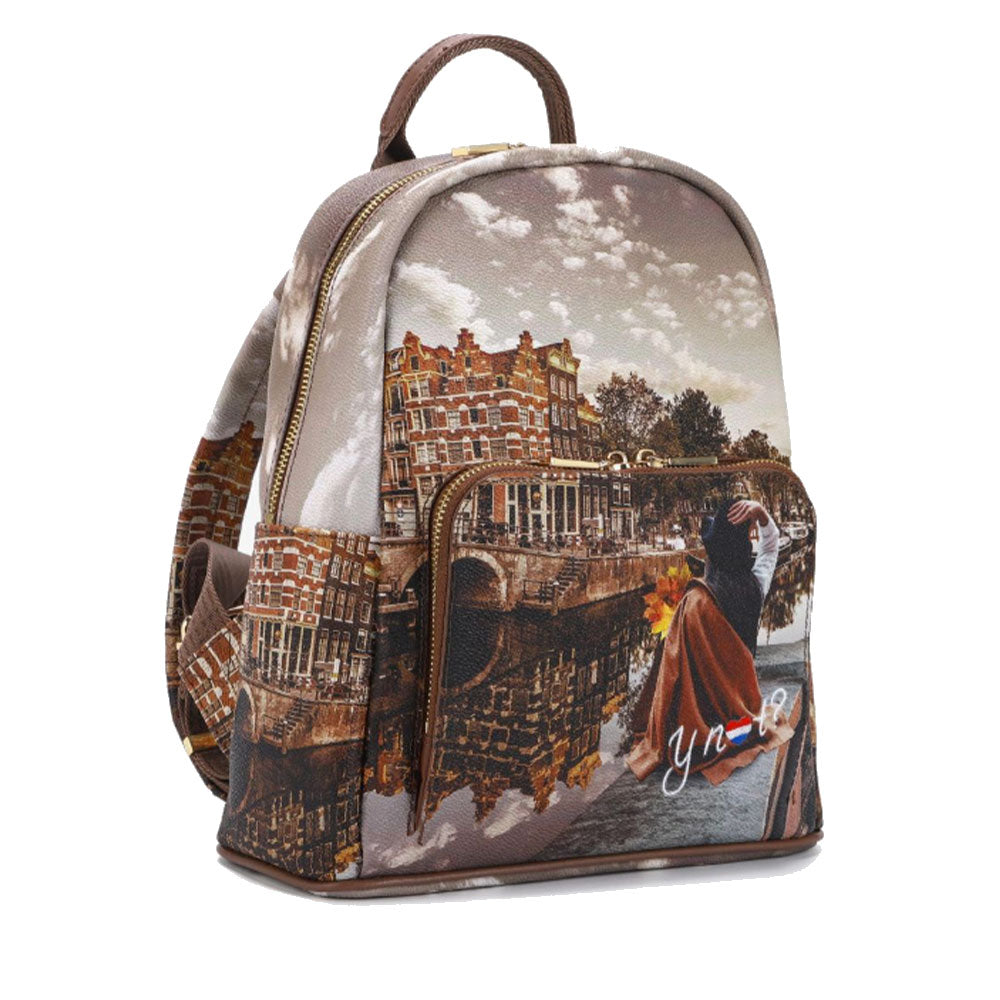 Y NOT Damen Rucksack mit Außentasche YES-615 Autumn In Holland
