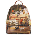 Y NOT Damen Rucksack mit Außentasche YES-615 Christmas Venice