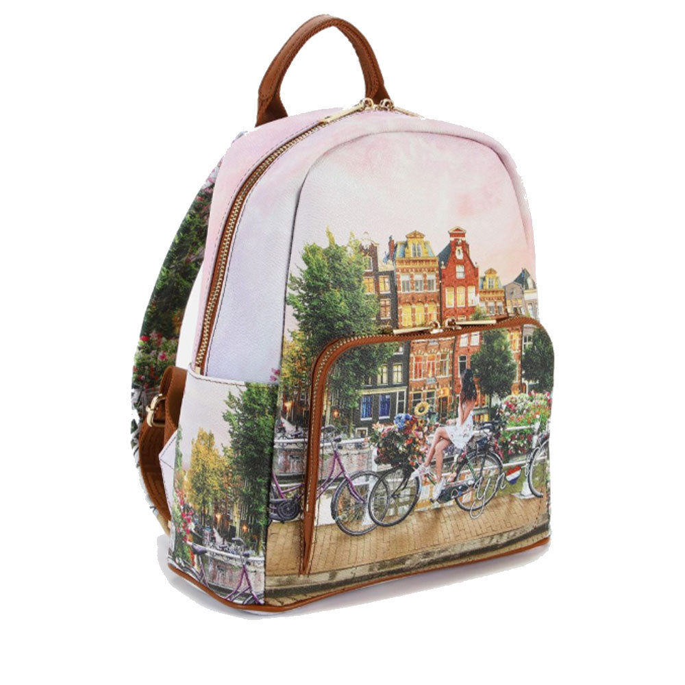 Zaino Donna Y NOT con Tasca Esterna YES-615 Flower River